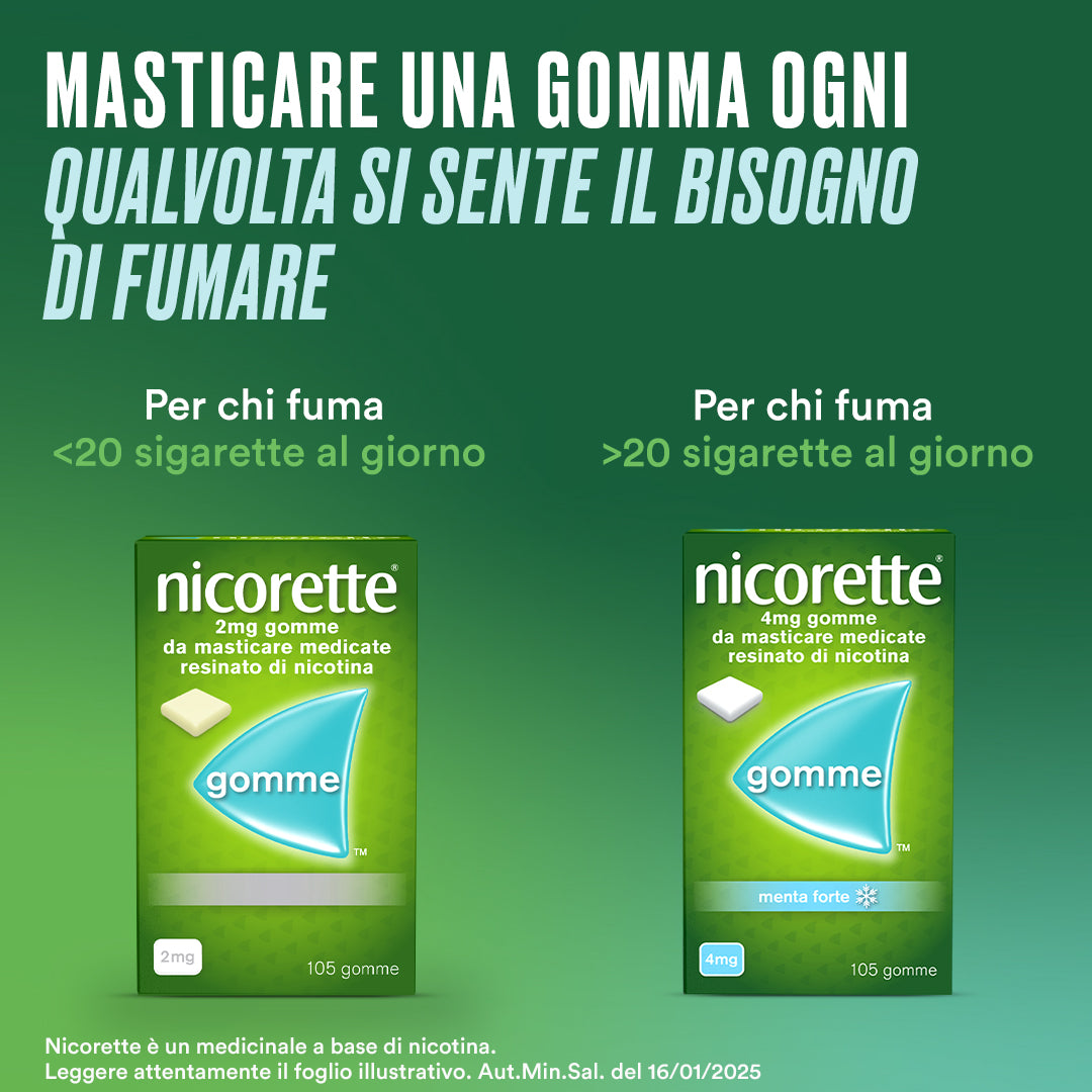 Nicorette Gomme Masticabili Per Smettere Di Fumare 2mg 105 Pezzi