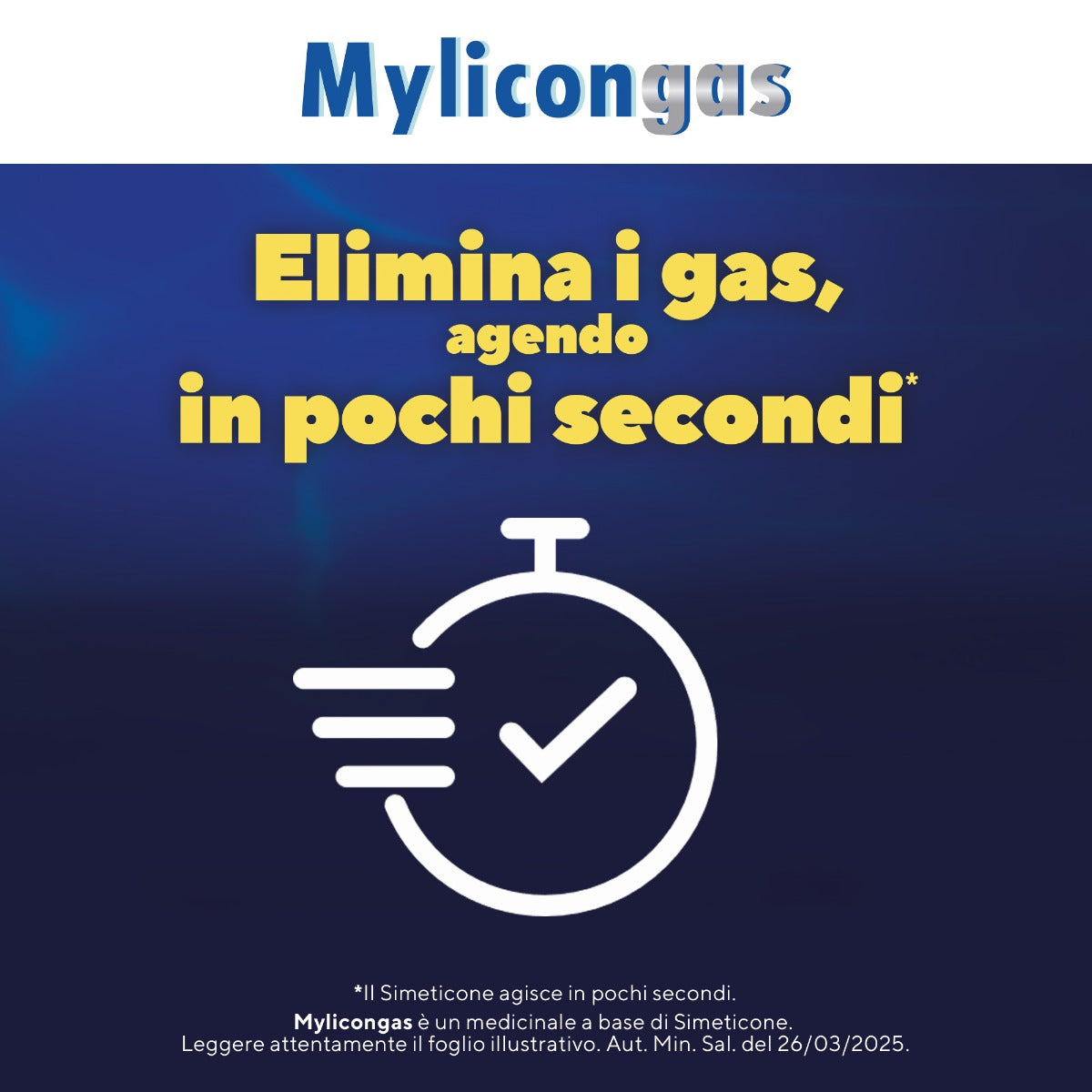 Mylicongas 40 mg Simeticone Meteorismo 50 Compresse Masticabili