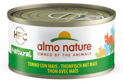 Almo Nature HFC Natural Cibo Umido Tonno Con Mais Per Gatti Adulti Lattina 70g