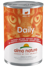 Almo Nature Daily Menu Cibo Umido Con Manzo Per Gatti Adulti Lattina 400g