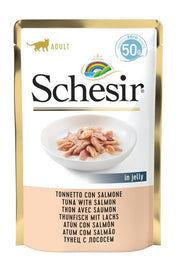 Schesir Tonnetto Con Salmone Cibo Umido Gatti Adulti Bustina 50g