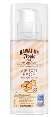 Hawaiian Tropic Silk Hydration Air Soft Face Lozione Solare Viso SPF30 50ml