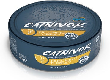 Drn Catnivor Cibo Umido Con Tacchino Gatti Adulti Barattolo 80g
