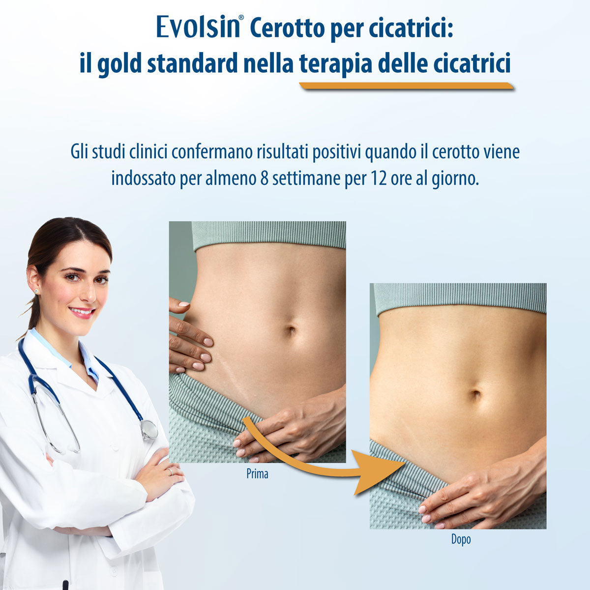 Evolsin Cerotto Trasparente per Cicatrici Di Ogni Tipo 2 Metri