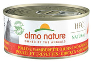 Almo Nature HFC Natural Cibo Umido Pollo E Gamberetti Per Gatti Adulti Scatoletta 150g