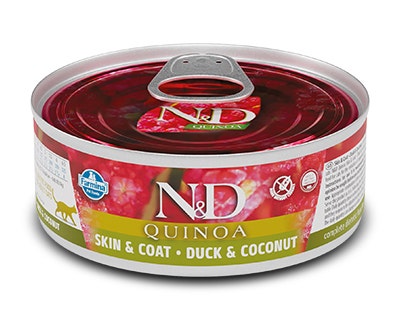 Farmina Natural & Delicious Quinoa Skin & Coat Anatra E Cocco Per Gatti Adulti 80g