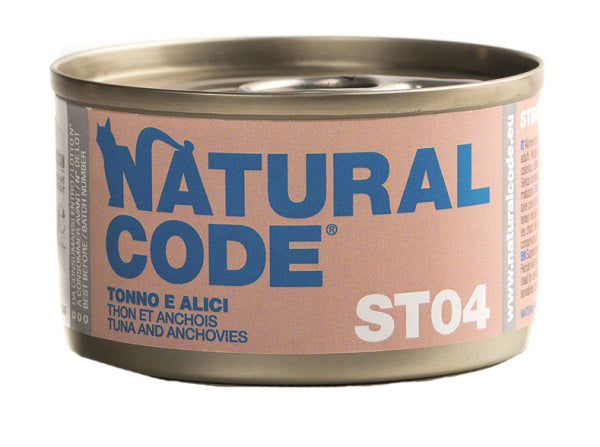 Natural Code Steril 04 Tonno e Alici Umido Gatto Lattina 85 g