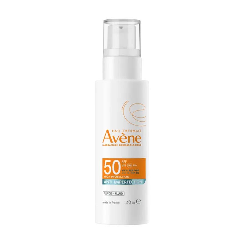 Eau Thermale Avène Solare Fluido Viso Anti-imperfezioni SPF50 40ml