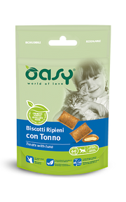 Oasy Biscotti Ripieni Con Tonno Per Gatti 60g