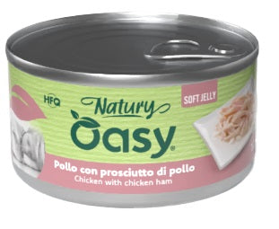 Oasy Wet Dog Natury Soft Jelly Pollo con Prosciutto di Pollo 150 g