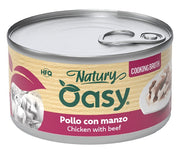 Oasy Wet Cat Natury Cooking Broth Pollo con Manzo Lattina 85 g