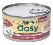 Oasy Wet Cat Natury Cooking Broth Tonnetto con Gamberone Lattina 85 g