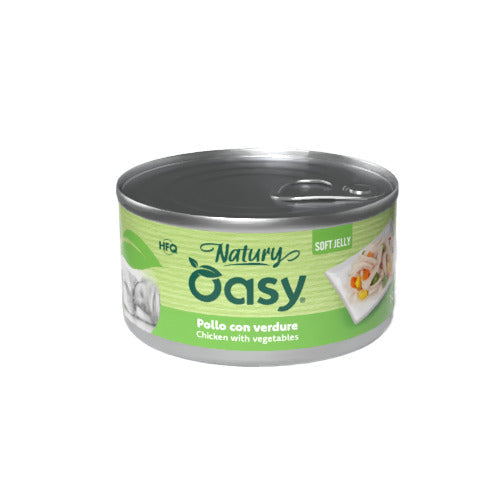 Oasy Wet Dog Natury Soft Jelly Pollo con Verdure Lattina 150 g