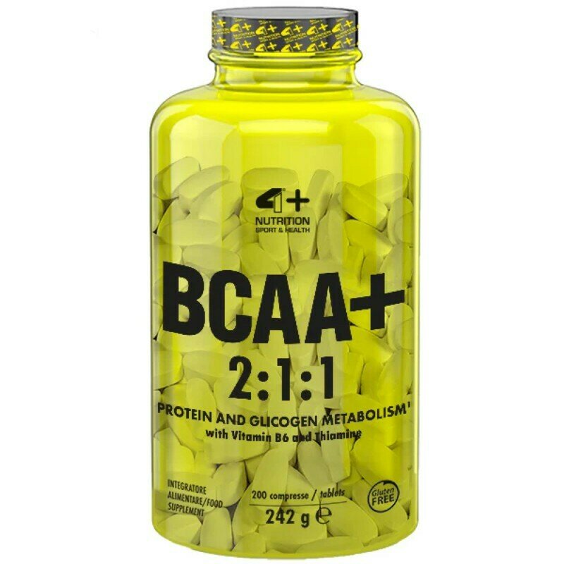4+ nutrition bcaa+ 200 compresse