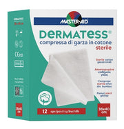 Garza Compressa Master-aid Dermatess Cotone 36x40cm 12 Pezzi