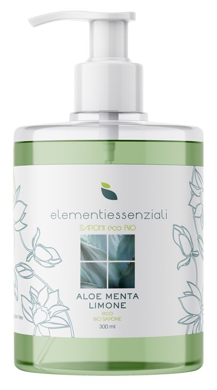 Elementi essenziali sapone eco bio aloe menta limone 300ml
