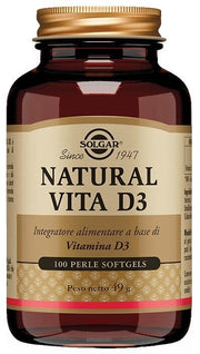Natural Vita D3 Solgar 100 Perle - Integratore Vitamina D3