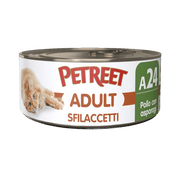 Petreet Adult Sfilaccetti Di Pollo Con Asparagi Per Gatti Lattina 70g