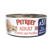 Petreet Adult Tonno Del Pacifico Con Pesce Dell'Oceano Per Gatti Lattina 70g