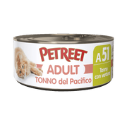 Petreet Adult Tonno Del Pacifico Con Verdure Per Gatti Lattina 70g