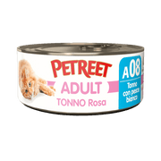 Petreet Adult Tonno Rosa Con Pesce Bianco Per Gatti Lattina 70g