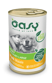 Oasy Wet Monoproteico Patè Di Maiale Per Cani Adulti Taglia Media/Grande 400g