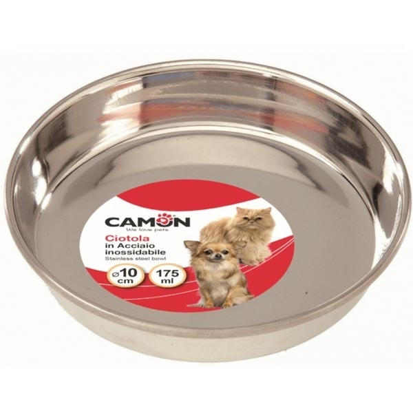Camon Ciotola In Acciaio Per Gatti 175ml Ø 10cm