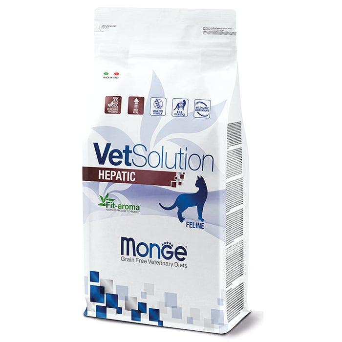 Monge VetSolution Hepatic Linea Veterinaria Cibo Secco Gatti 1,5 Kg