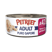 Petreet Adult Puro Sapore Tonno Con Gamberetti Per Gatti Lattina 70g