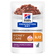 Hill's Prescription Diet K/D Kidney Care Bocconcini Manzo Per Gatti Bustina 85g