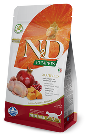Farmina N&D Pumpkin Neutered Quaglia E Zucca Gatti Adulti Sterilizzati Sacco 300g
