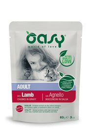 Oasy Bocconcini In Salsa Per Gatto Adult con Agnello 85g
