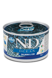 Farmina N&D Ocean Salmone E Merluzzo Cani Adulti Taglia Mini Lattina 140g