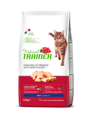 Natural Trainer Crocchette Pollo Fresco Per Gatti Adulti Sacco 1,5kg