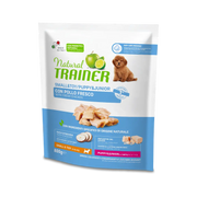 Natural Trainer Crocchette Pollo Cibo Secco Per Cuccioli Taglia Small Sacco 0,8kg
