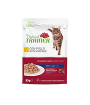 Natural Trainer Cibo Umido Al Pollo Per Gatti Adulti Busta 85g