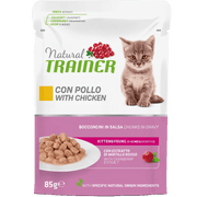 Natural Trainer Kitten&Young Bocconcini Di Pollo In Salsa Per Gattini 85g