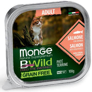 Monge B Wild Grain Free Salmone Con Ortaggi Cibo Umido Per Gatti Adulti 100g