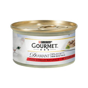 Purina Gourmet Diamant Sfilaccetti Con Vitello Naturale Per Gatti Lattina 85g