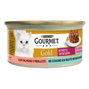 Purina Gourmet Gold Intrecci Con Salmone E Merluzzo Per Gatti Lattina 85g