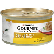 Purina Gourmet Gold Tortini Con Pollo Per Gatti Lattina 85g