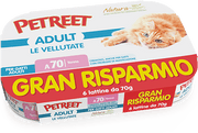 Petreet Vellutate Tonno Cibo Umido Gatto Adulto 6x70g
