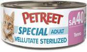 Petreet Vellutate Tonno Cibo Umido Gatto Sterilizzato Barattolo 70g