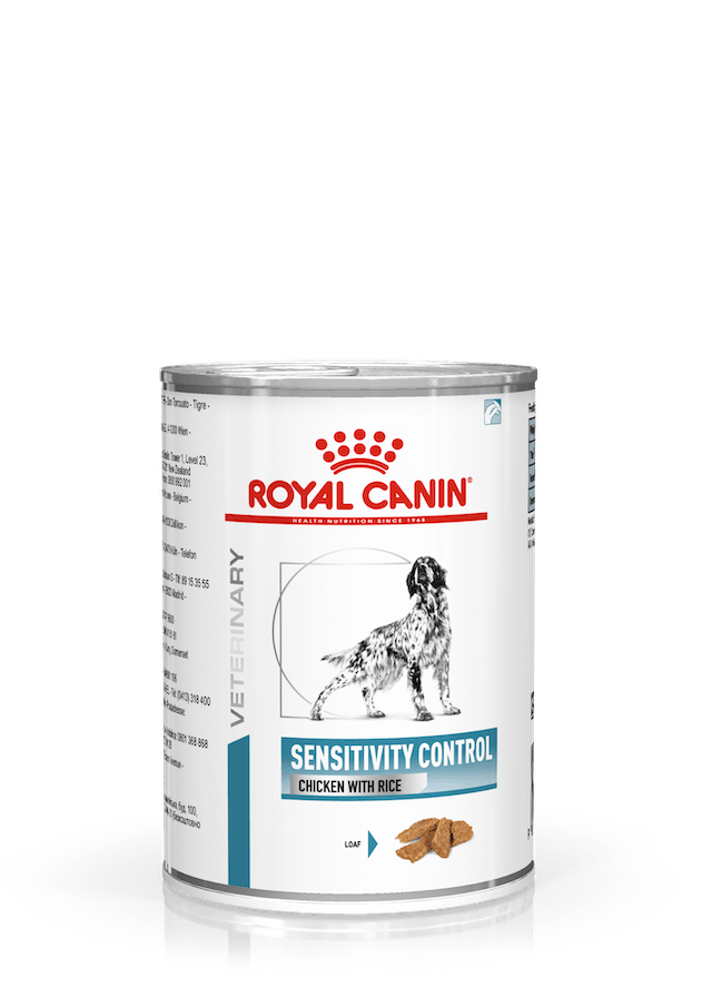 Royal Canin Veterinary Sensitivity Control Paté Con Pollo/Riso Per Cani Adulti Barattolo 410g