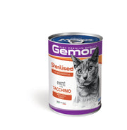 Gemon Paté Con Tacchino Cibo Umido Gatti Sterilizzati Barattolo 400 g