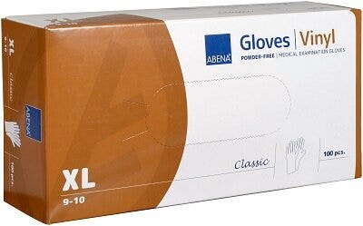 Abena classic guanto in vinile taglia xl 100 pezzi