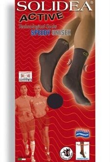 Active speedy unisex calzino nero s