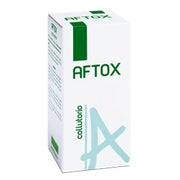 Aftox collutorio flacone bianco, con tappo e misurino dispositivo medico indicato in tutte le lesioni del cavo orale e nei processi infiammatori correlati 100 ml 1 pezzo