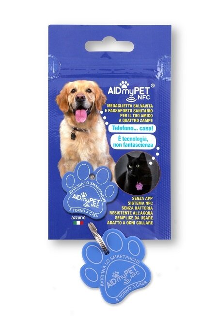 Aidmypet medaglietta salvavita azzurra