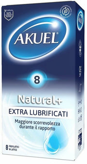 Akuel natural+ extralubr 8 pezzi